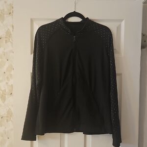 Soma Black Jacket with Stud Accents .  2 Front Pockets
